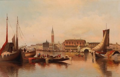 Venezianische Szene mit Blick auf den Markusplatz von Karl Kaufmann